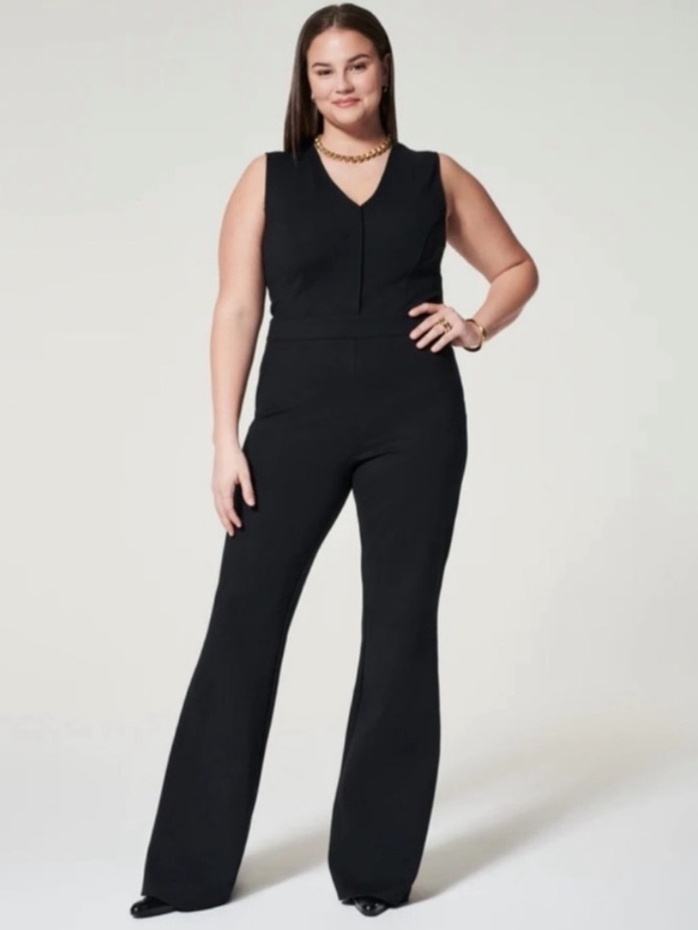 NWT SPANX Perfect Sleeveless Jumpsuit in Black Sz S